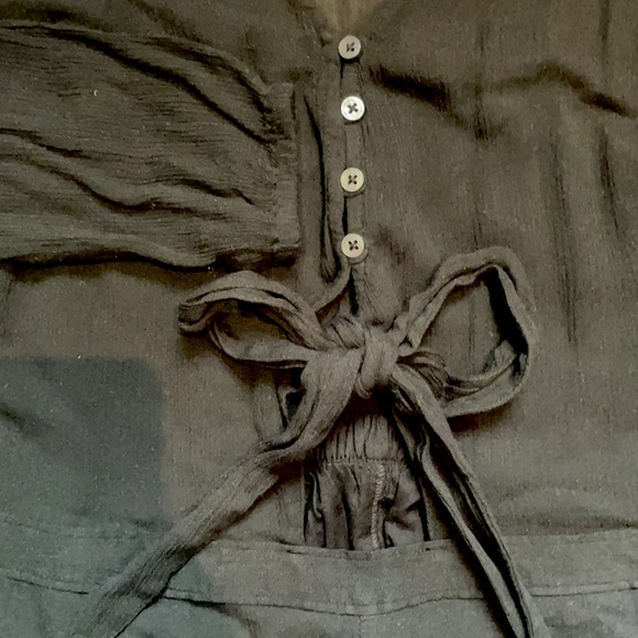 Abercrombie & Fitch long sleeve black romper with pockets - Picture 2 of 4